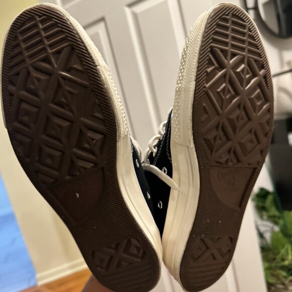 Converse Comme des Garçons PLAY x Chuck 70 2022 High Black - Woman Size 8 - Picture 7 of 8